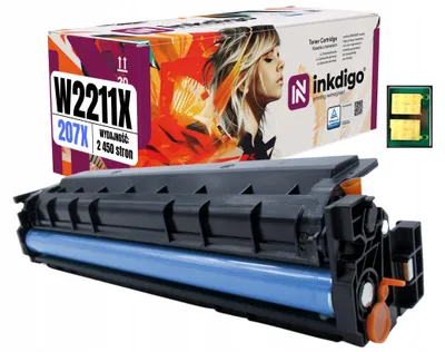 Produktbild von Inkdigo Toner W2211X für HP Color LaserJet Pro MFP M282nw, M283cdw, M283fdn, M283fdw – Cyan, 2450 Seiten,