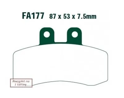 Produktbild von EBC Brakes FA177 Bremsbeläge Satz Bremsklötze für MZ MOTORCYCLES 660