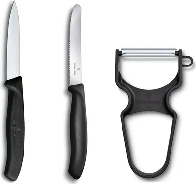 Produktbild von Victorinox Swiss Classic Küchenmesser-Set 3-teilig mit Sparschäler Schwarz