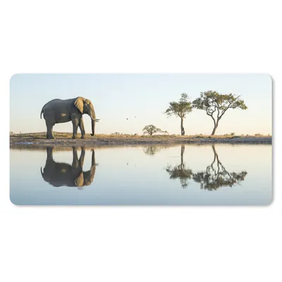 Produktbild von MuchoWow® Mauspad Mousepad Elefant - Wasser - Bäume - Tiere - Natur 60x30 cm - Mousepads - Maus Mat - Pad - Mausunterlage - Nachhaltig