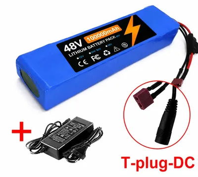 Produktbild von Li-Ion E-Bike Akku - 13S2P 48V 100Ah Batteriepack - Mit BMS - Für 250–1000W E-Bike & Scooter - Inkl. 54,6V Ladegerät - T-Stecker DC