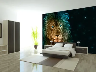 Produktbild von Vlies Fototapete Löwe 350x256 cm Tapeten Wandtapete XXL Tiere Abstrakt g-A-0090-a-c