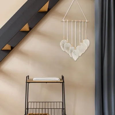 Produktbild von DECCARO Makramee Wandbehang "Bar", beige, 40 x 82 cm