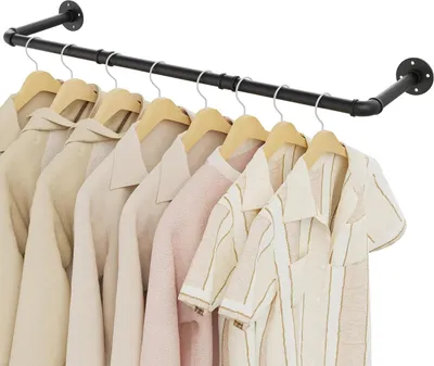 Produktbild von Schwarzes Kleiderregal 100 cm - Industrielles Design - Heavy-Duty - 1 Stück