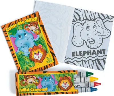 Produktbild von Safari Malset Tiger Löwe Affe Giraffe Zebra Elefant Mitgebsel 1 Stück