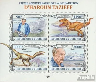 Produktbild von Briefmarken Burundi 2013 Mi 3128-3131 Kleinbogen (kompl. Ausgabe) postfrisch Harun Tazieff