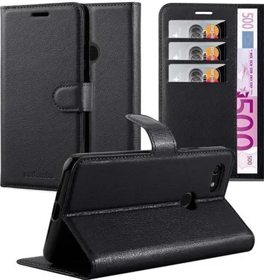 Produktbild von Cadorabo Hülle für Google PIXEL 3 XL Schutz Hülle in Schwarz Handyhülle Etui Case Cover Magnetverschluss