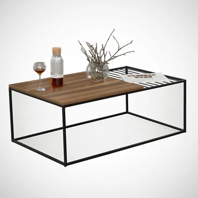 Produktbild von Skye Decor, Zinus - Walnut, Couchtisch, Nussbaum, 100 % MELAMINBESCHICHTETE SPANPLATTEN, 95 x 55 x 43 cm