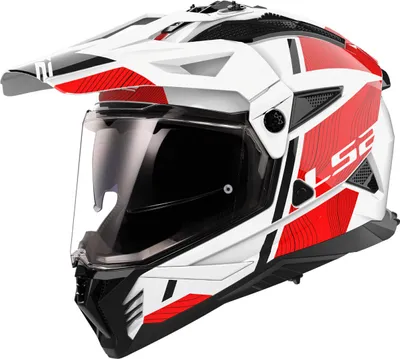 Produktbild von LS2 Endurohelm "MX702 Pioneer II Hill" 3 weiß / rot, Gr. 59 / 60 = L