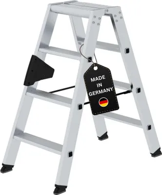 Produktbild von Stufen-Stehleiter beidseitig begehbar 2x4 Stufen