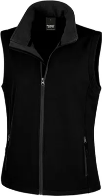 Image de Result Core R232F | Bodywarmer femme Printable Soft Shell - Couleur : Black/Black - Taille : S