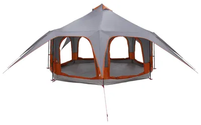 Immagine prodotto di Tenda da campeggio per famiglie vidaXL, grigia e arancione, per 5 persone