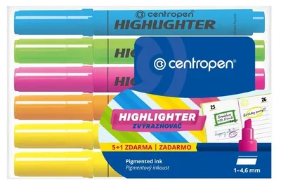 Immagine prodotto di Evidenziatore Centropen 8552, set di 6 colori
