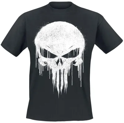 Produktbild von The Punisher T-Shirt Herren Graffiti Skull schwarz XXL