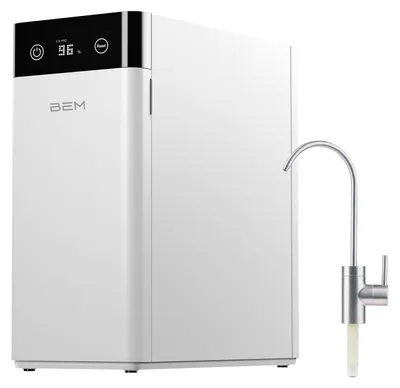 Produktbild von BEM Akira tanklose Untertisch-Umkehrosmoseanlage mit Wasserhahn, PAC-, Postkohle- und RO-Filter für kommunales Leitungswasser