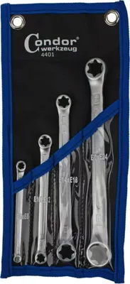 Image de Clé polygonale double Jeu de clés TORX 4 pces E6-E24 E-PROFIL Acier CV