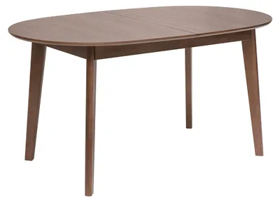 Produktbild von Miliboo - Ausziehbarer ovaler Esstisch aus dunklem Walnussholz L150-200 cm ANSEL