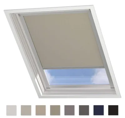 Produktbild von DTCH® Dachfenster Verdunkelungsrollo für Velux CK01 Taupe mit Führungsschiene, Rollo für Dachfenster, Verdunkelungsrollo Dachfenster