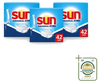 Produktbild von 3 x Sun Original Spülmaschinentabs - Vorratspackung - 3 Stücke