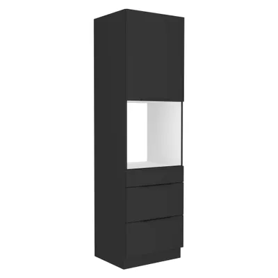 Produktbild von Kondela Siber 60 DPS-210 3S1F Einbaubackofenschrank – Schwarz