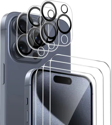 Produktbild von Schutzfolie Panzerglas Kompatibel mit iPhone 15 Pro Panzerglas/Kamera Schutzfolie