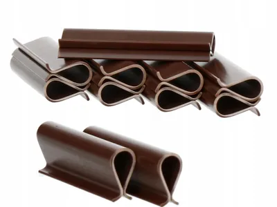 Zdjęcie produktu dla KLIPSY 4,75cm Brąz DO TAŚMY OGRODZENIOWEJ 450g/m2