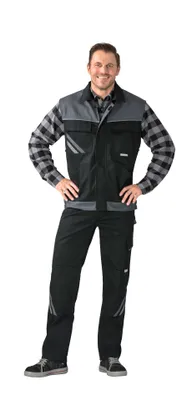 Productafbeelding van Planam Highline Weste, zwart/grijs/zink, maat XXL, artikelnummer 2713060