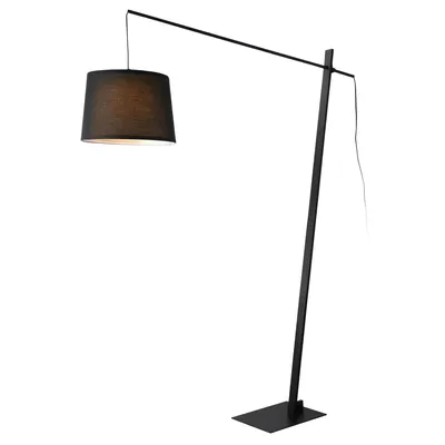 Produktbild von Stehleuchte 'Nesna' Textil Lampenschirm 185cm 1xE27 Schwarz