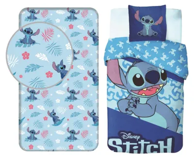 Image de Ensemble de literie Lilo & Stitch : couette et drap-housse