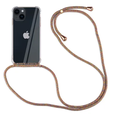 Produktbild von betterfon Handykette für Apple iPhone 14 Handyhülle mit Band Hülle mit Kordel Rainbow