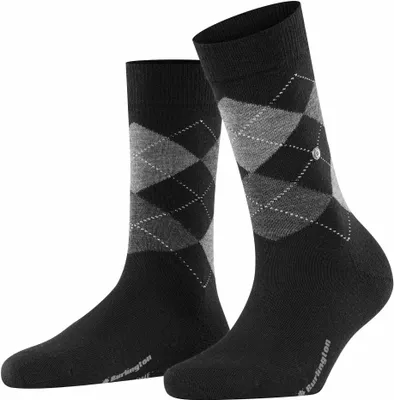 Produktbild von Burlington Damen Socken MARYLEBONE - Kurzstrumpf, Rautenmuster, Onesize Schwarz 36-41