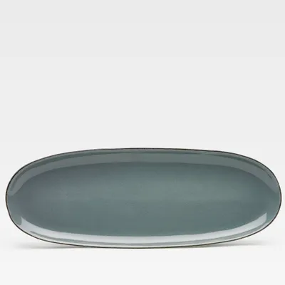 Produktbild von Servierplatte Urban 34 x 12,5 cm grau 4er-Set Steinzeug – Van Well – spülmaschinen- & mikrowellengeeignet