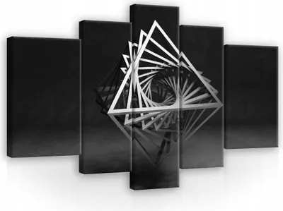 Produktbild von Leinwandbilder 3D Effekt Abstrakt SET 170x100 cm 5 teilig Modern Canvas Bilder XXL Leinwandbild Leinwand Bilder Schlafzimmer Wohnzimmer Wandbilder Kunstdruck Wand Bild auf Leinwand Aufhängefertig
