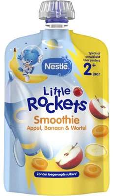 Produktbild von Nestlé Little Rockets Knijpfruit Banane 2+ – 150g Fruchtpüree Snack für Kleinkinder