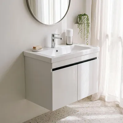 Produktbild von Waschtisch-Set Venus | Waschbecken | Waschtisch mit Unterschrank Badmöbel 80 cm