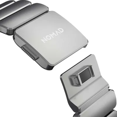 Image de Bracelet Nomad Stratos Apple Watch 49mm Argenté/Noir