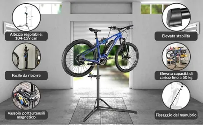Zdjęcie produktu dla Stojak do montażu rowerów elektrycznych, nośność 50 kg, obrót o 360