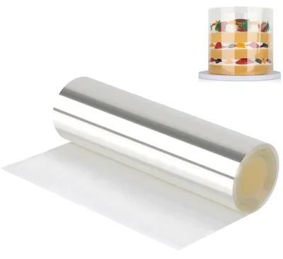 Produktbild von Transparente Tortenrandfolie 30 cm x 10 m für Tortendekoration