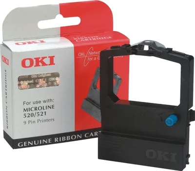 Produktbild von Farbband Oki ML 520/521 Nylon schwarz Packung mit 12 Stück