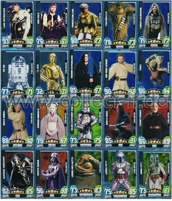 Produktbild von FAMOV3 - Spar 7 - ALLE 20 Star Karten - Deutsch - Star Wars Force Attax - Movie Cards Serie 3