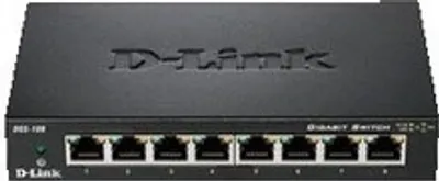 Produktbild von D-Link DGS-108, Unmanaged, L2, Gigabit Ethernet (10/100/1000), Vollduplex, Desktop