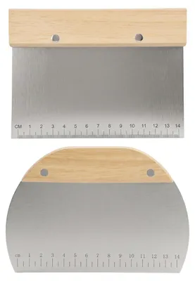 Produktbild von Teigkarte aus Edelstahl - Mit Messskala - Zum Backen und Portionieren - 2 Stück