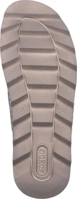 Produktbild von Rieker Herren Pantolette mehrfarbig gekreuzte Riemen 21695, Größe:41 EU, Farbe:Grau