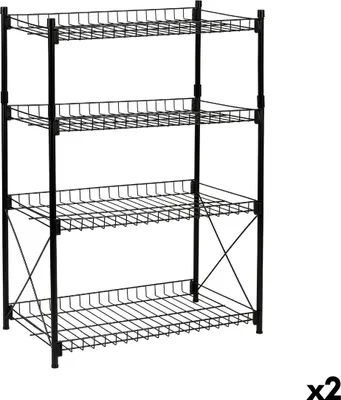 Obrázok produktu pre Kovové regály Confortime 52 x 34 x 86 cm (2 jednotky)