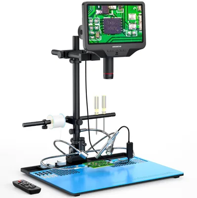 Productafbeelding van HDMI digitale microscoop met soldeerstation, 10,1 inch lcd-scherm, 300x USB-camera