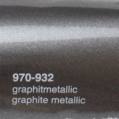 Produktbild von (25€/m²) Oracal 970RA Autofolie 932 Graphit Metallic Glanz Folie 152 cm Breite Laufmeterware gegossene Auto Folie selbstklebend