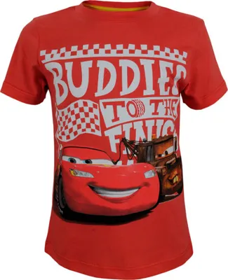 Produktbild von 74450 Disney Cars Jungen T-Shirt – Rot, Gr. 98 – Kinder Shirt mit Lightning McQueen Motiv, bequem, pflegeleicht & ideal für Alltag und Freizeit