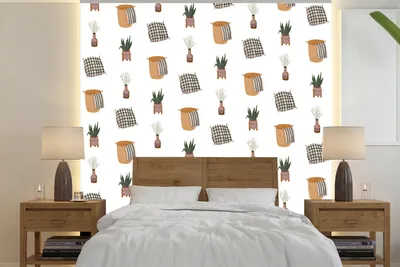 Obrázek produktu pro MuchoWow® Fototapety do obývacího pokoje nebo ložnice tapety vinylové motivy tapety Obývací pokoj - Vzor - Předměty 300x300cm