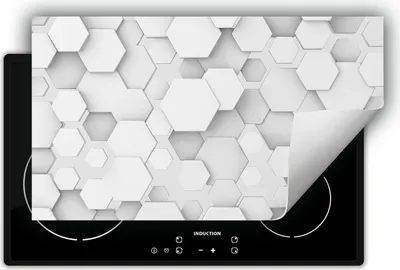 Produktbild von DarHaus Herdabdeckplatte 90x52 cm Anti Rutsch Matte Aufrollbar, grau 3D
