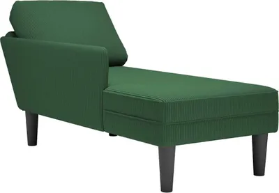 Obrázek produktu pro Lenoška s polštářem tmavě zelená manšestr textil